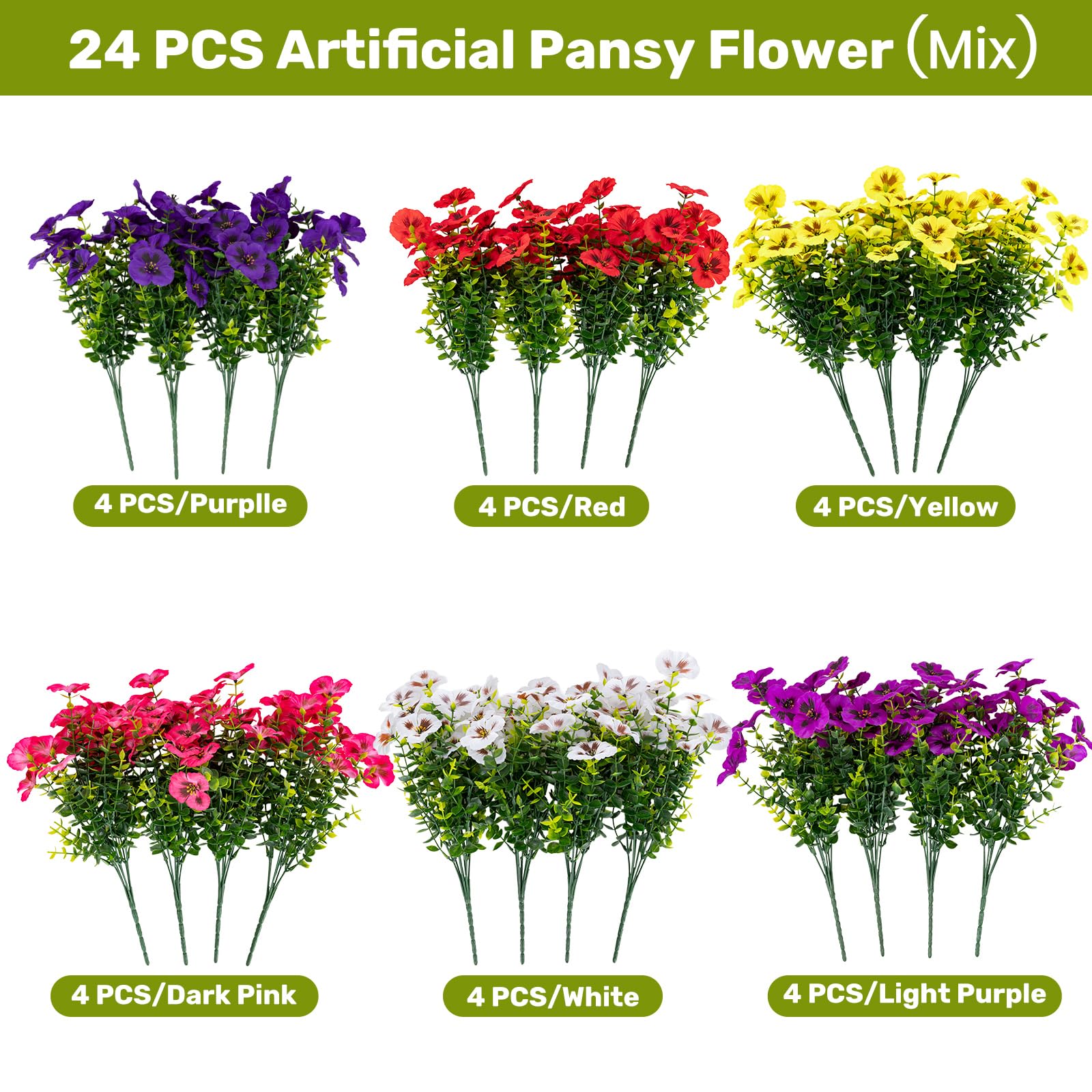 StyleNest pansy arrangements in window boxes deliver year-round color.