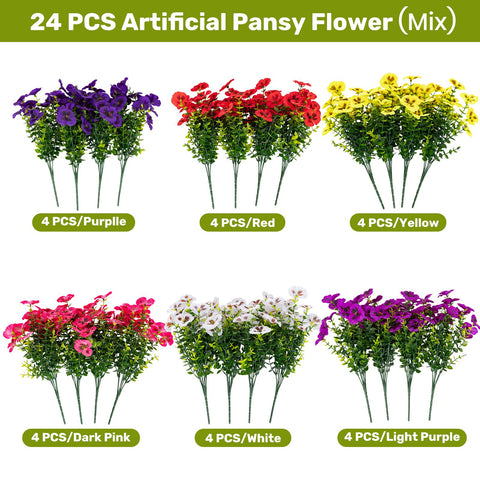 StyleNest pansy arrangements in window boxes deliver year-round color.