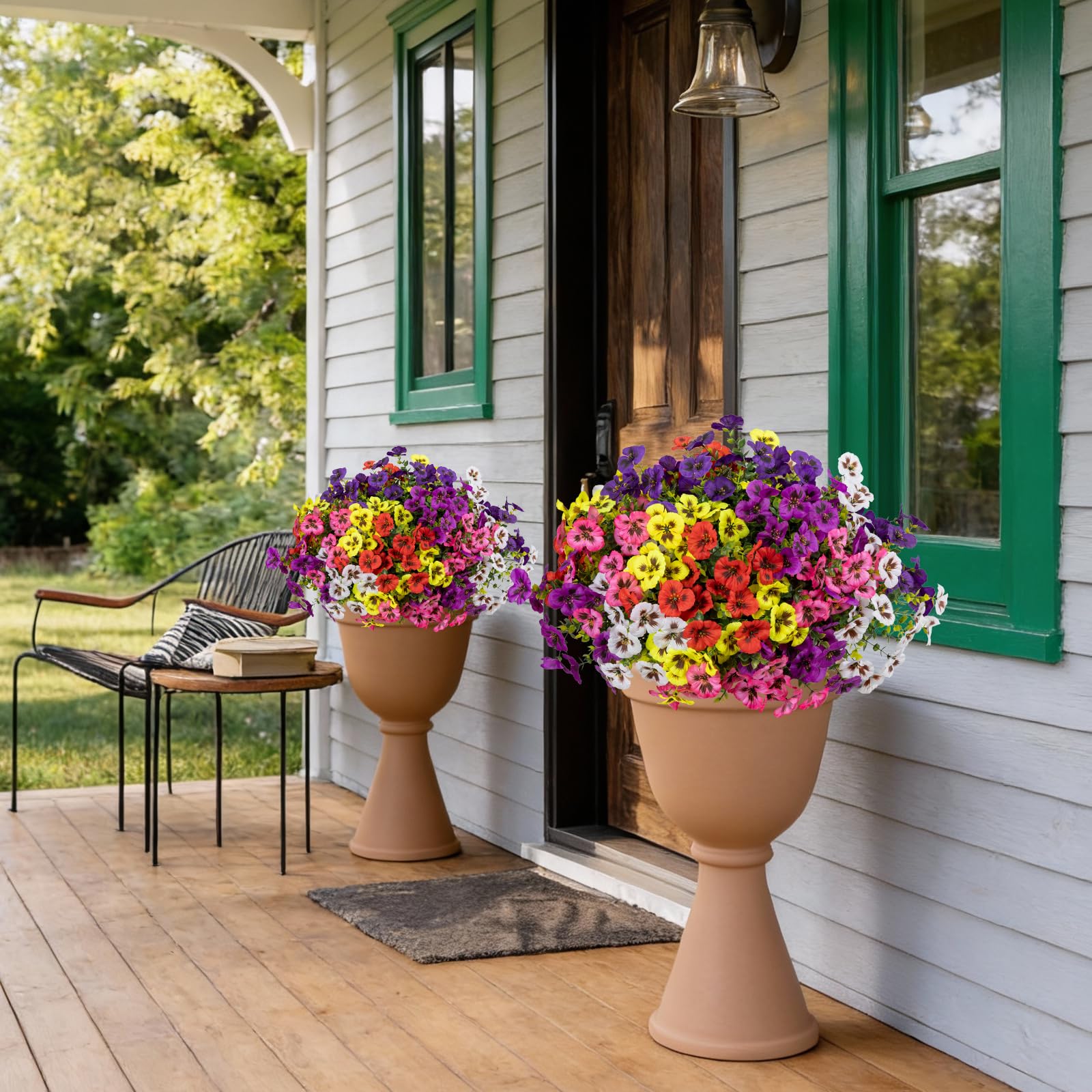 StyleNest pansy flowers brighten yard and garden with lifelike details.