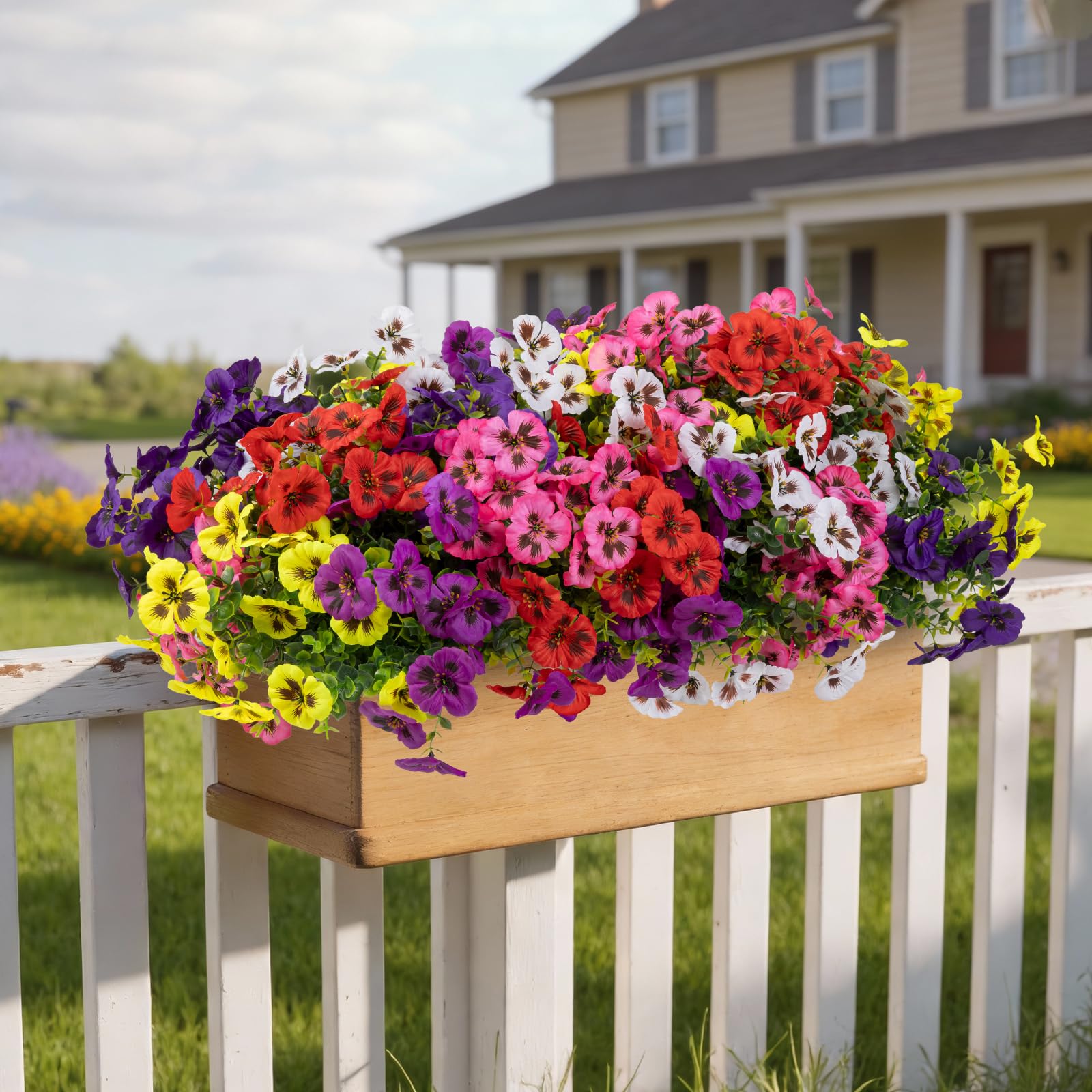 StyleNest weather-ready pansy flowers resist sun and rain for lasting beauty.