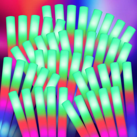 Stymiya foam glow stick lighting the wedding dance floor with vibrant color
