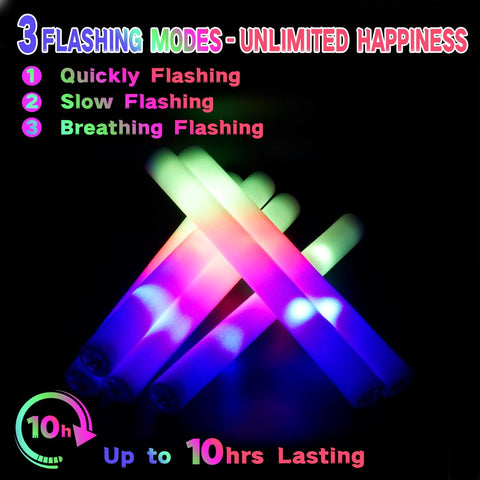 Stymiya glow sticks with replaceable batteries for long-lasting brightness