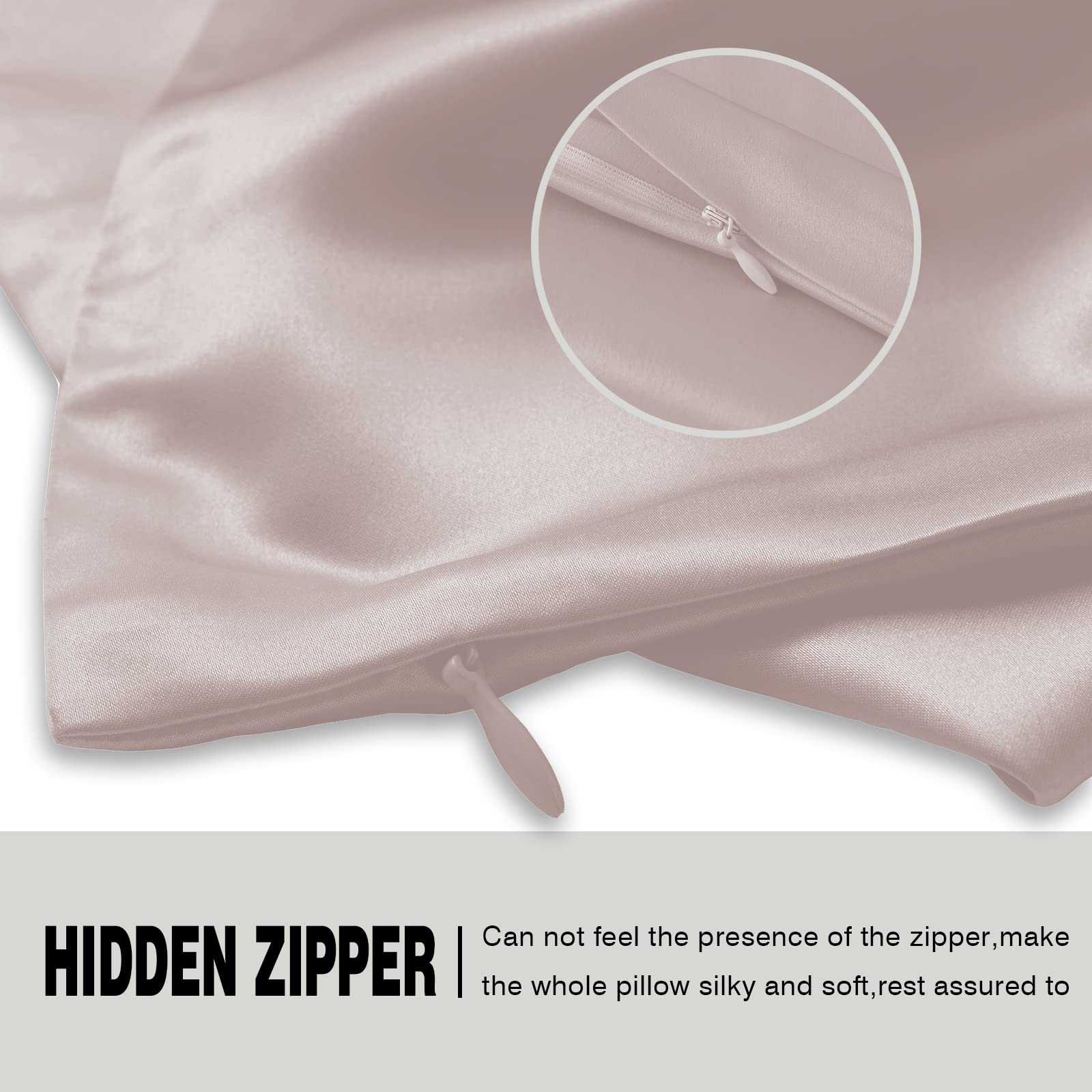 Suatien lotus root pink silk pillowcase provides a smooth sleeping surface overnight.