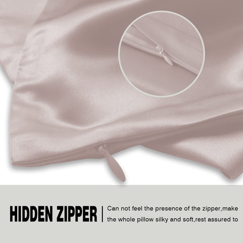Suatien lotus root pink silk pillowcase provides a smooth sleeping surface overnight.