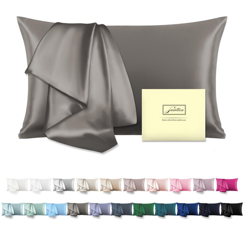 Suatien Mulberry Silk Pillowcase close-up showing smooth texture for gentle hair care