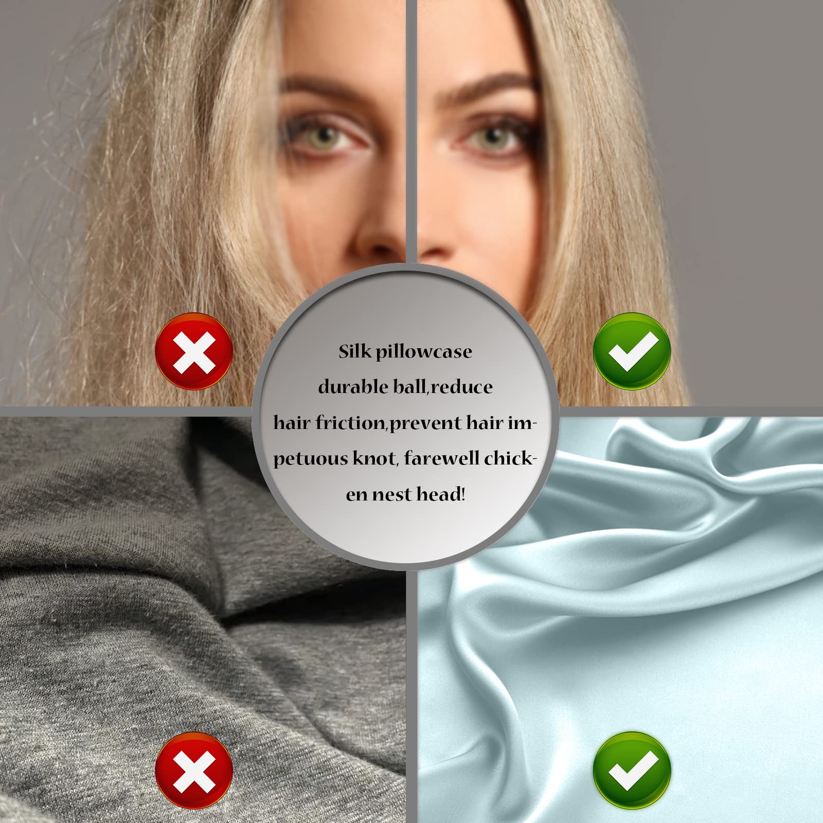 Durable Suatien silk pillowcase resists wrinkles and stains for long use.