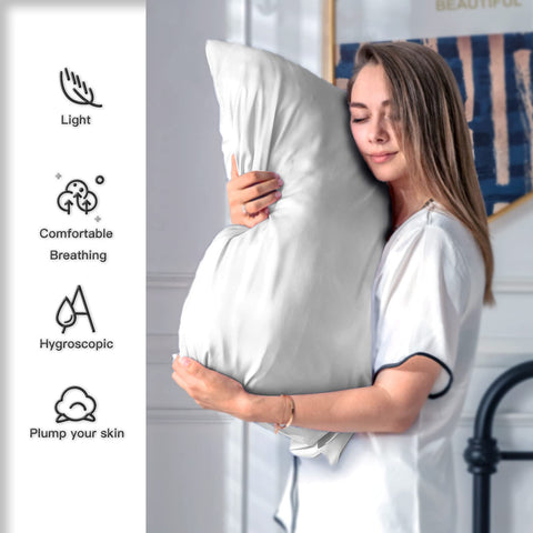Suatien cool and breathable silk pillowcase for all-night comfort.