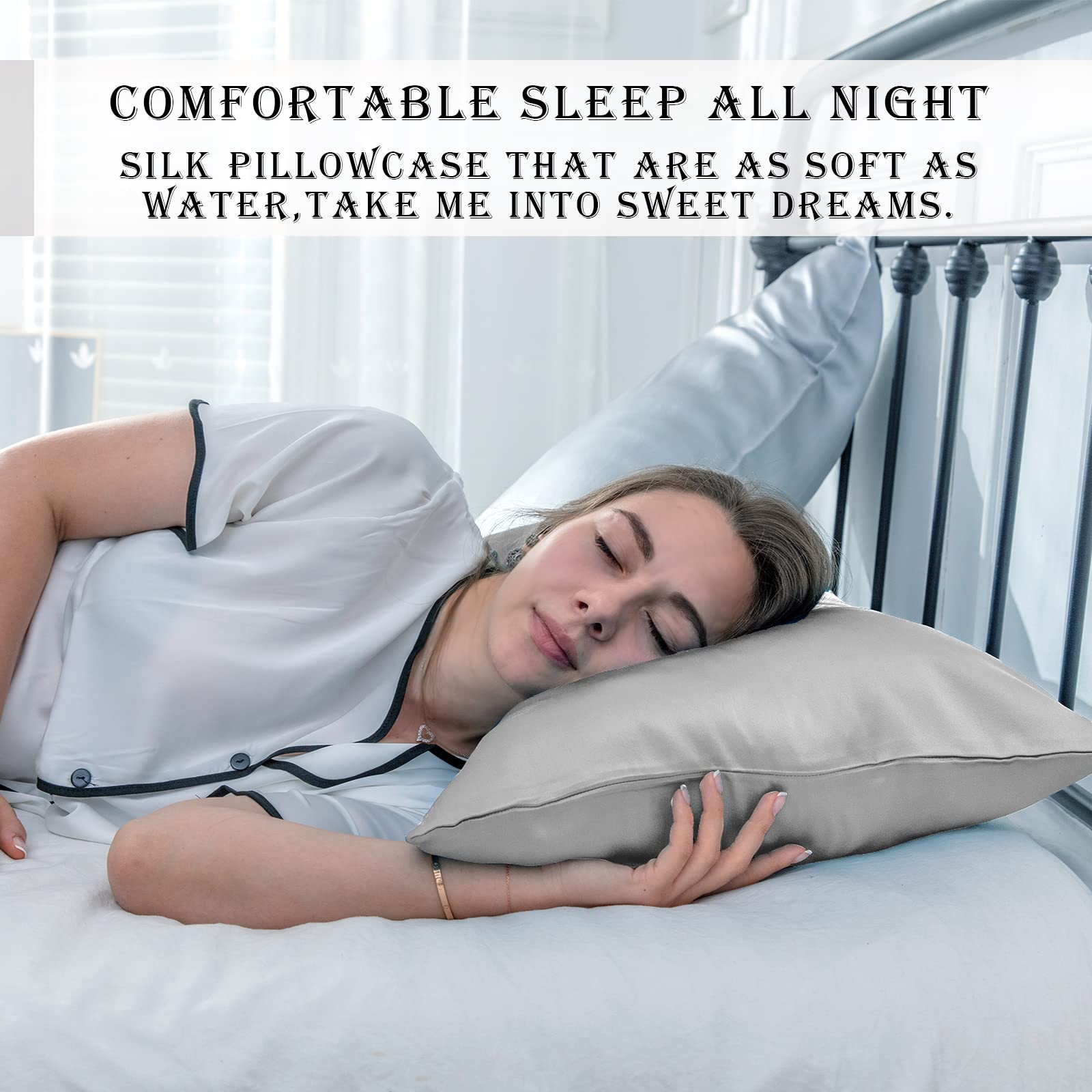 Suatien gift-ready silk pillowcase set in premium packaging.