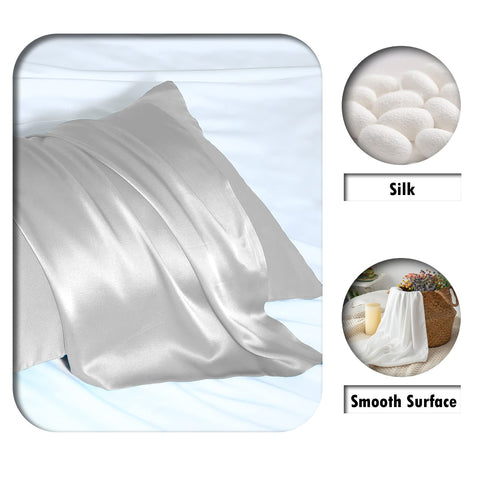 Suatien soft-touch silk pillowcase reduces hair friction.