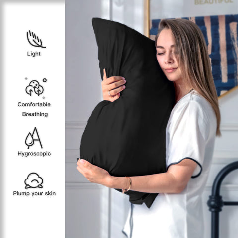 Suatien silk pillowcase cool touch for year-round comfort.