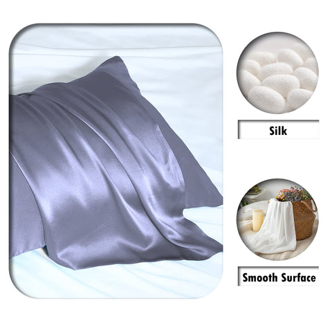 Suatien silk pillowcase with hidden zipper for secure, smooth sleep.
