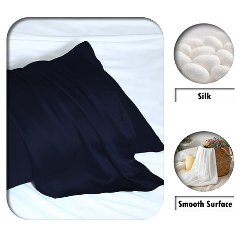 Suatien queen-size silk pillowcase 20x30, cool and breathable for night comfort.
