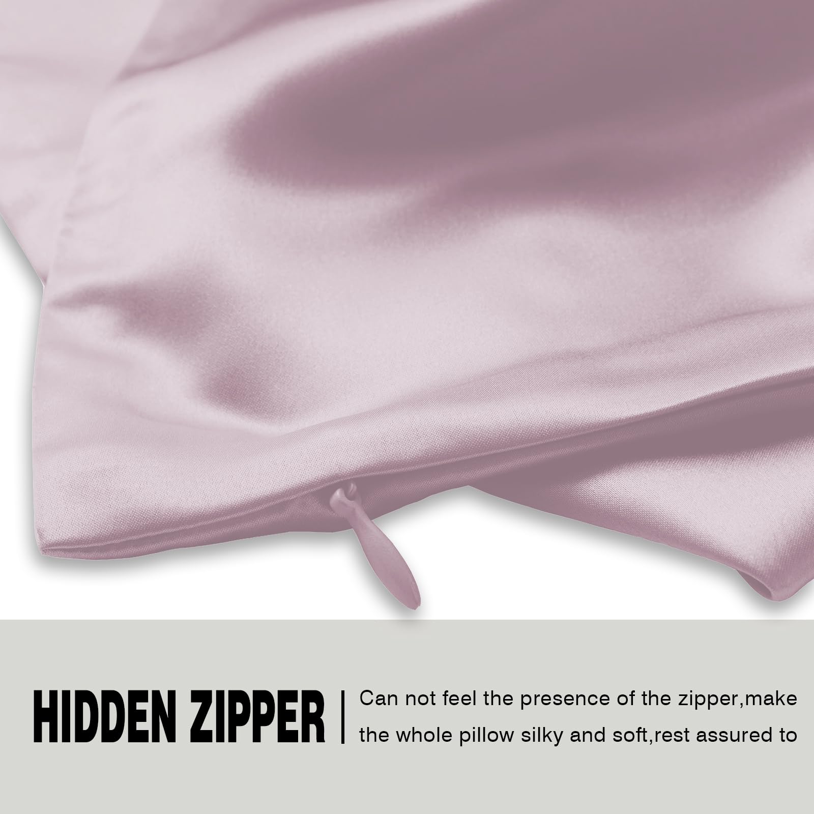 Suatien silk pillowcase smooth finish reduces hair and skin friction