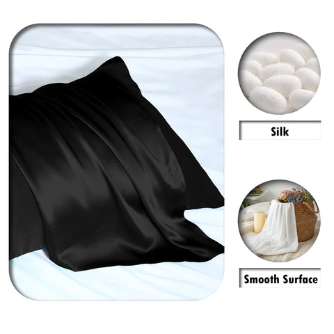 Suatien silk pillowcase smooth surface protects hair and skin.