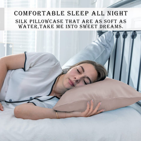 Suatien two-pack silk pillowcases ideal gift set.