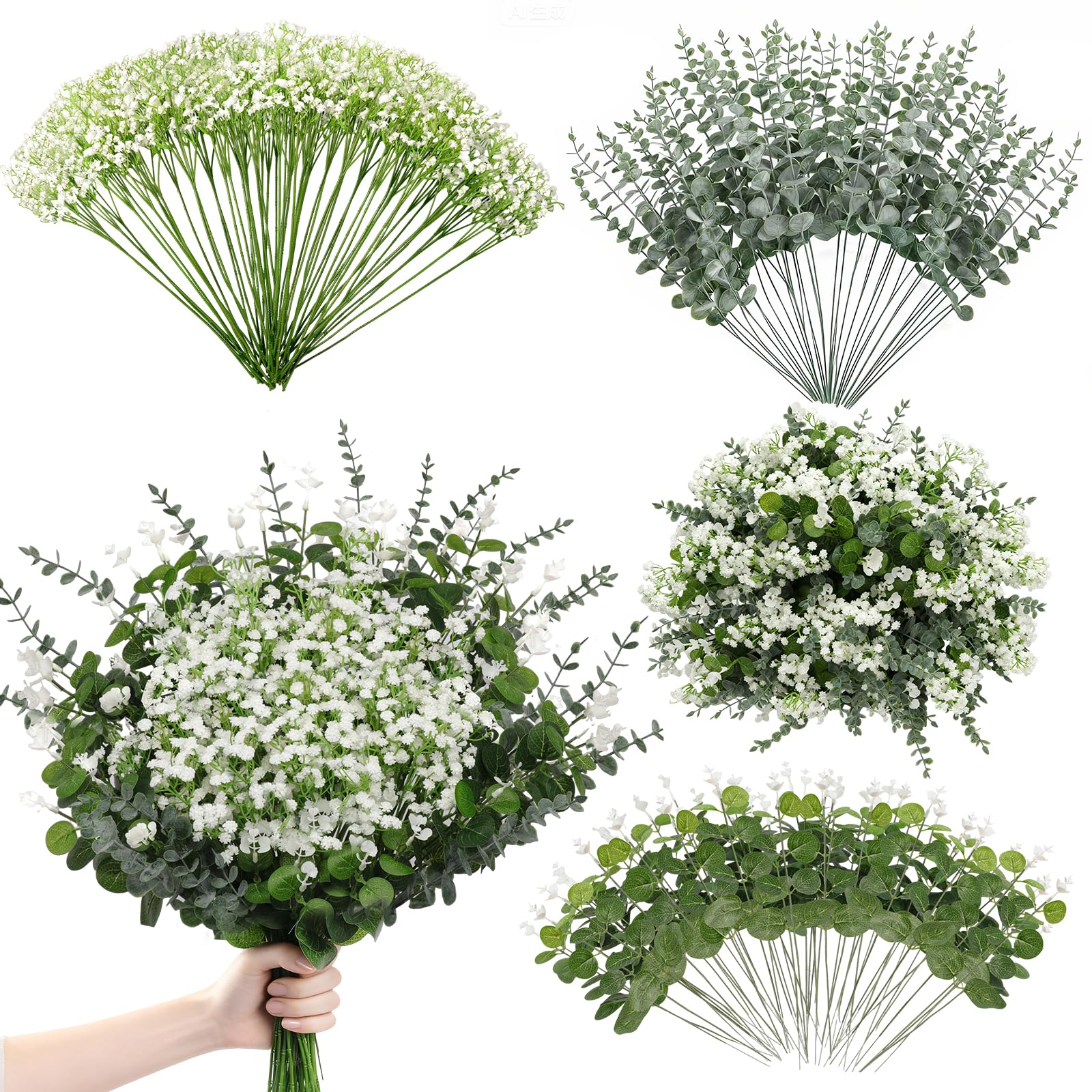 Suaycy real-touch Baby's Breath close-up for rustic wedding decor