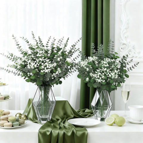 Suaycy wedding centerpiece featuring mixed greenery for tables