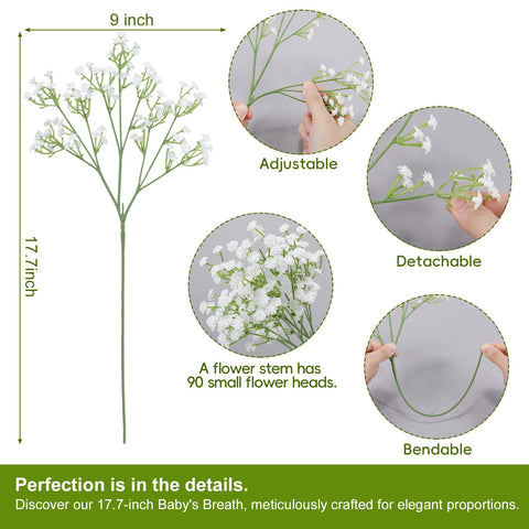 Suaycy Baby Breath soft-touch head for lifelike petals