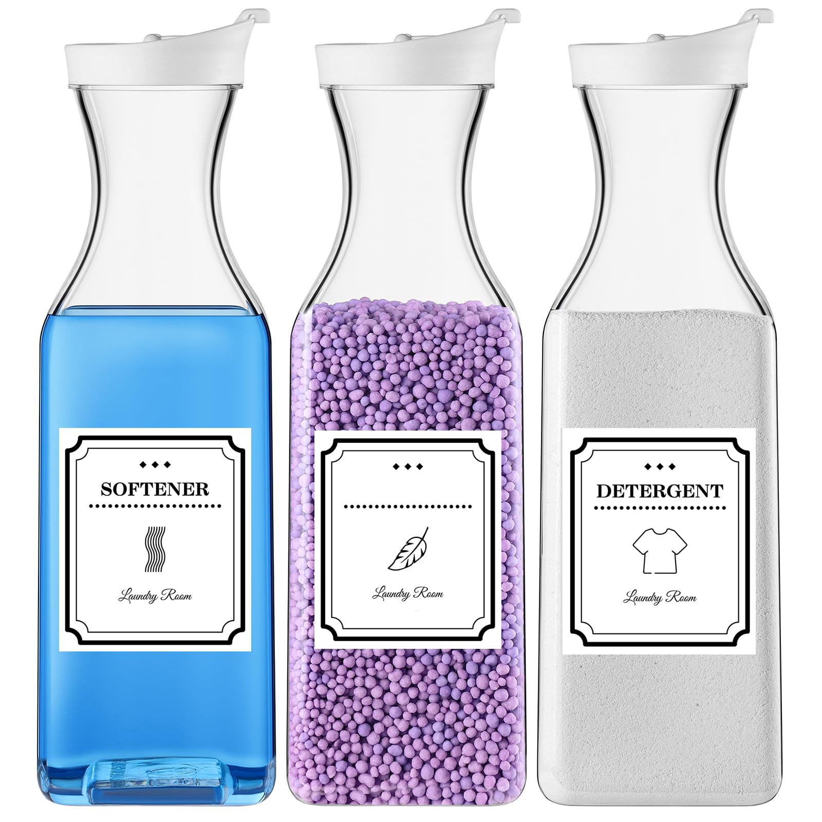 SUBEKYU 54oz detergent dispenser shown for neat storage and easy pouring.