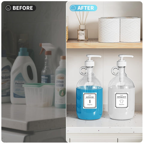 SUBEKYU laundry room organization setup promotes a neat, accessible workspace.