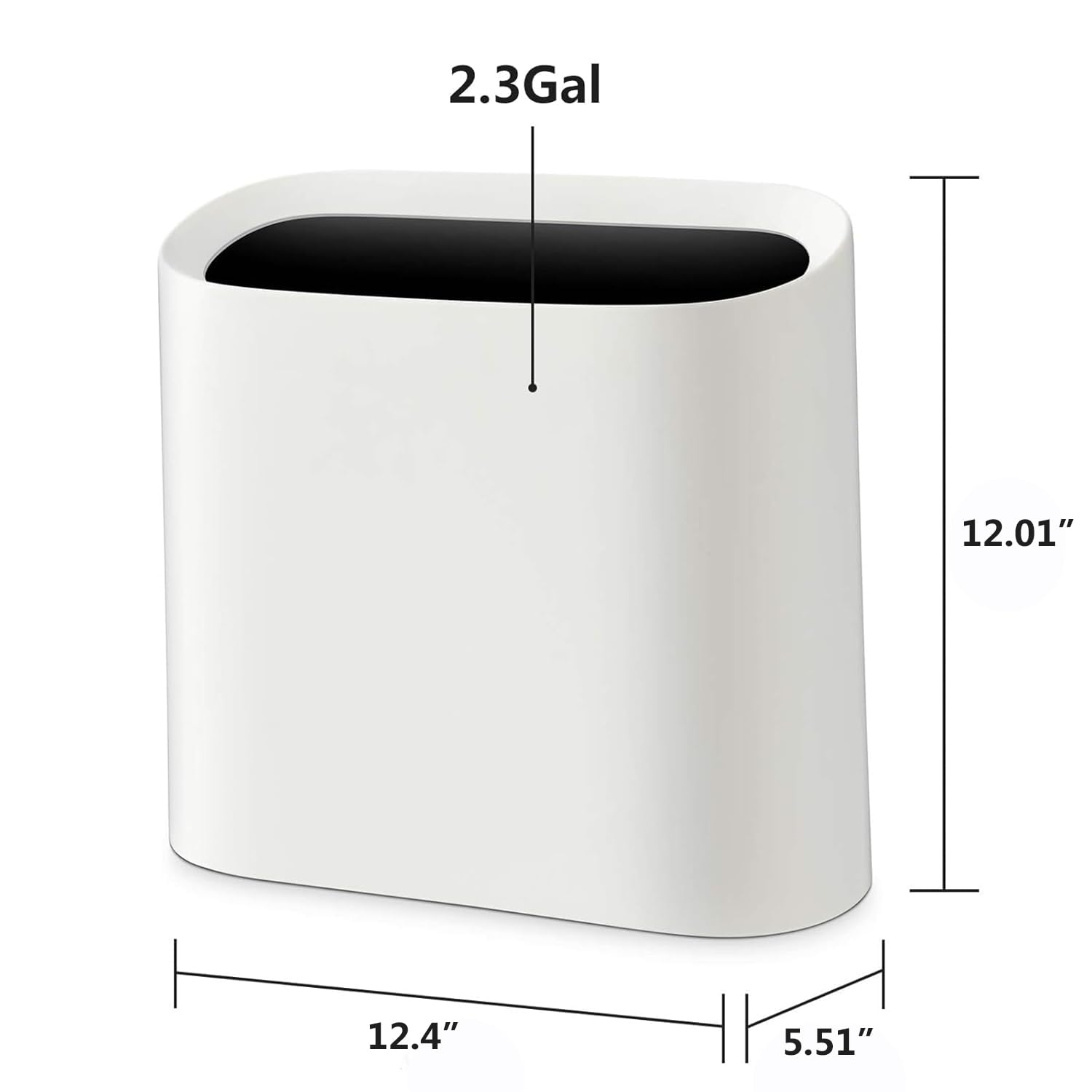 SUBEKYU trash can with hidden bag design keeps exterior tidy.