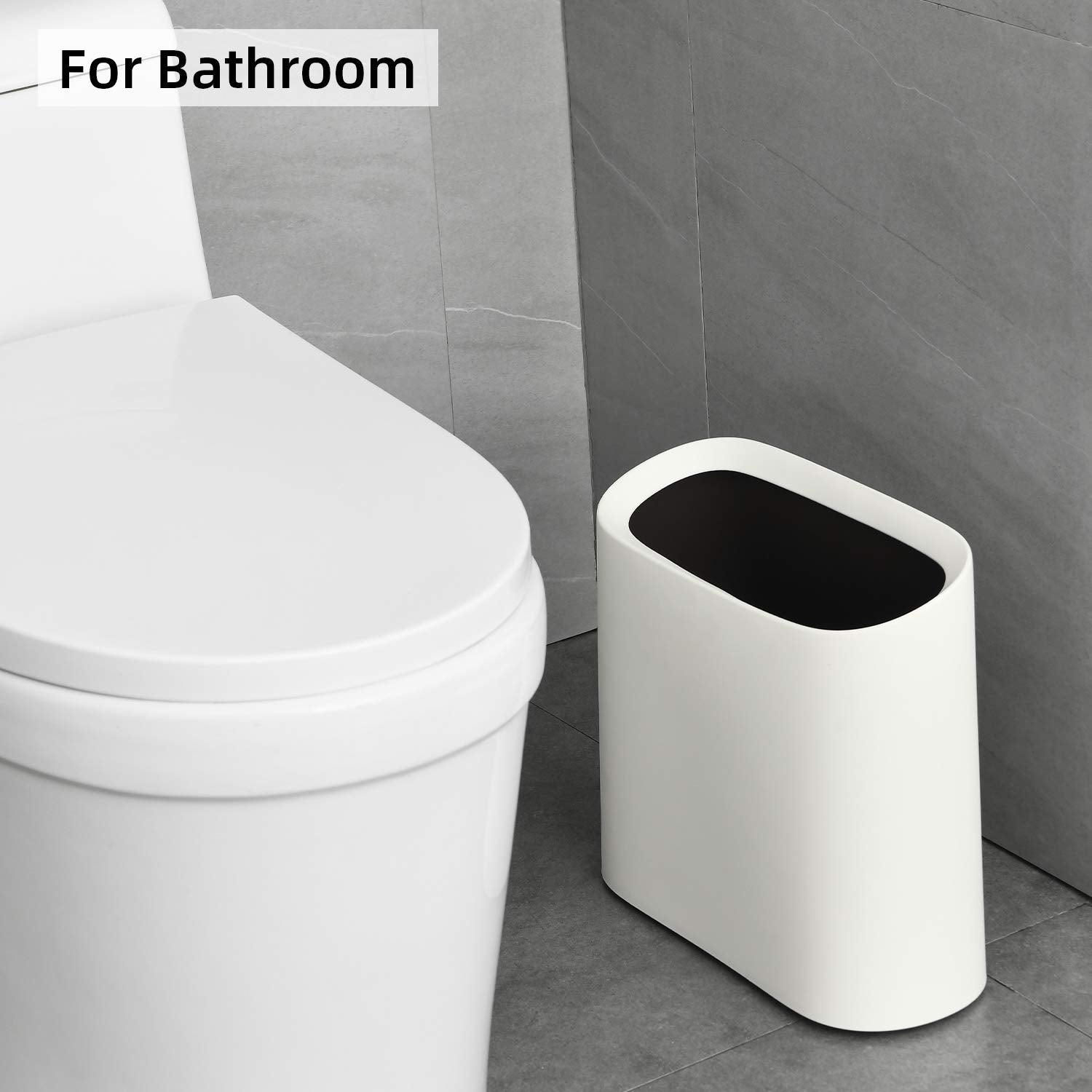 SUBEKYU trash can features inner handle for easy lifting.