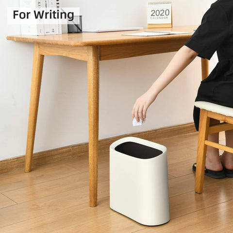 SUBEKYU trash can on a desk setup for small office use.
