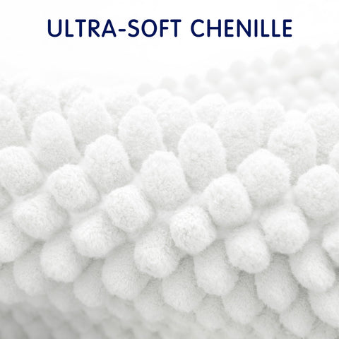 SUBRTEX bath rug non-slip back grips tiles for safer stepping.