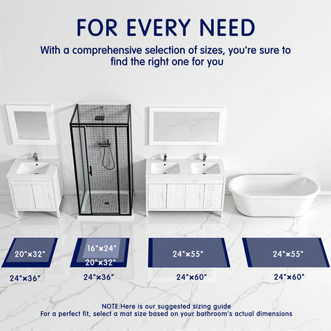 SUBRTEX bath rug quick-dry design reduces dampness on bathroom floors.