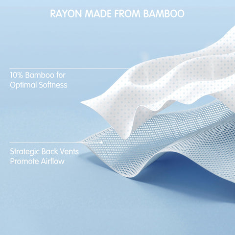 Subrtex cover shows mesh backing for breathable support and a secure fit.