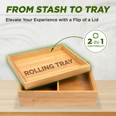 Subtle stash box divider removable demonstrates flexible compartment options.