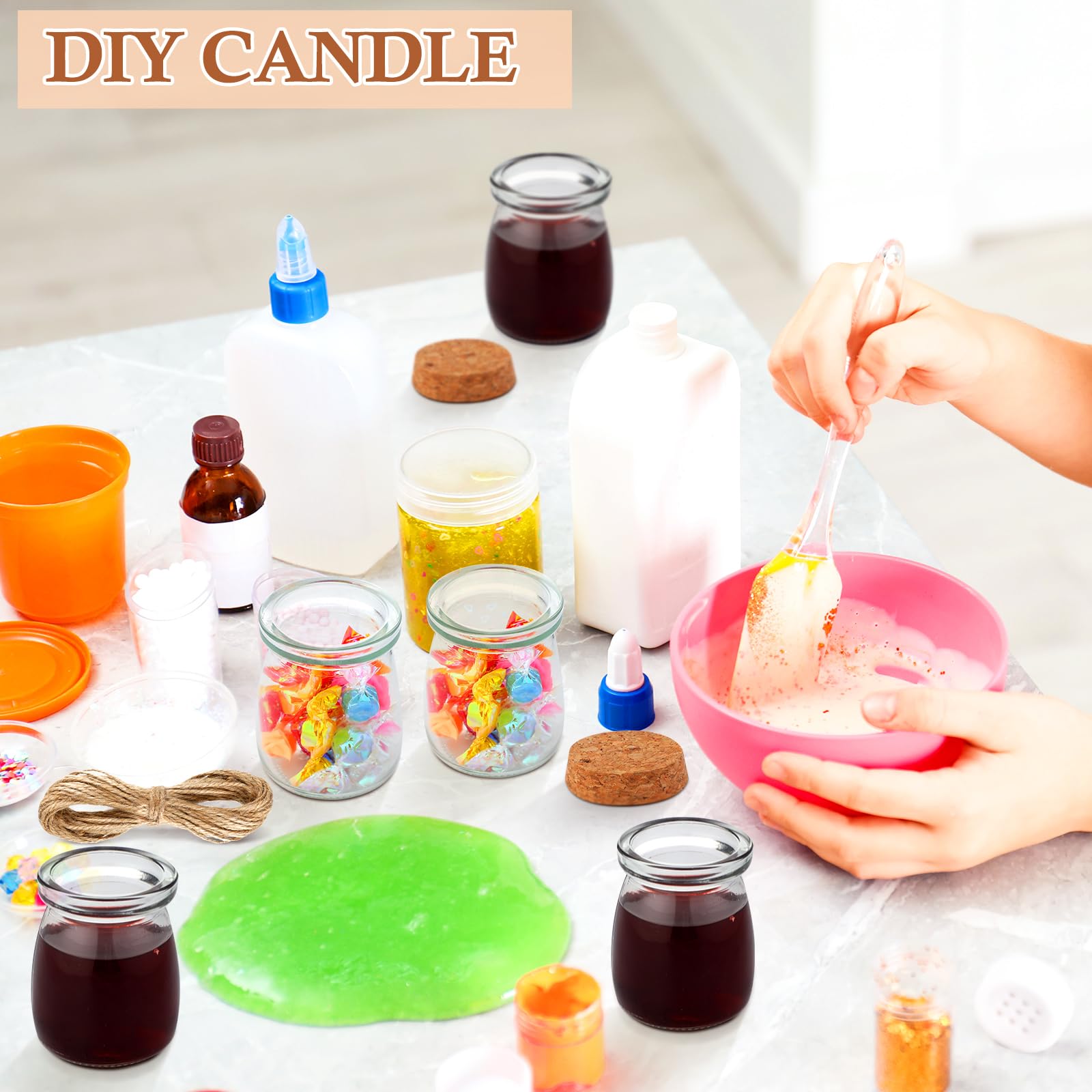 Suclain glass jars are versatile for spices, snacks, or beads at events.