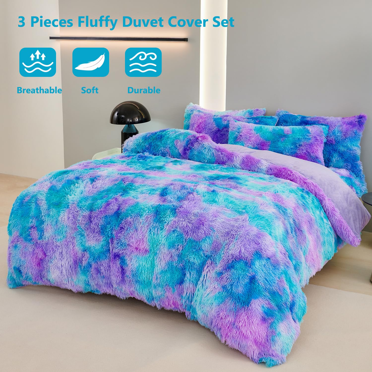 SUCSES second tie-dye plush pillowcase for comfortable sleep