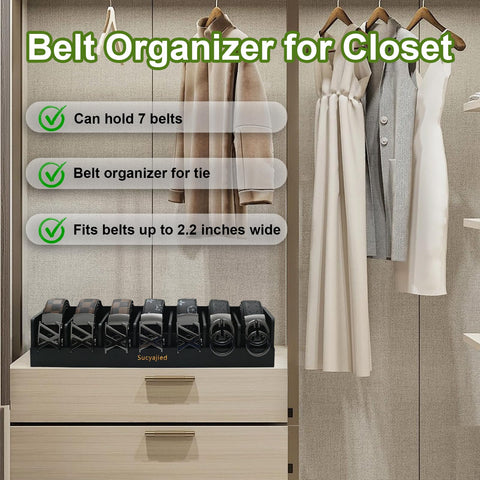 Front view of the seven-compartment box ideal for closet storage