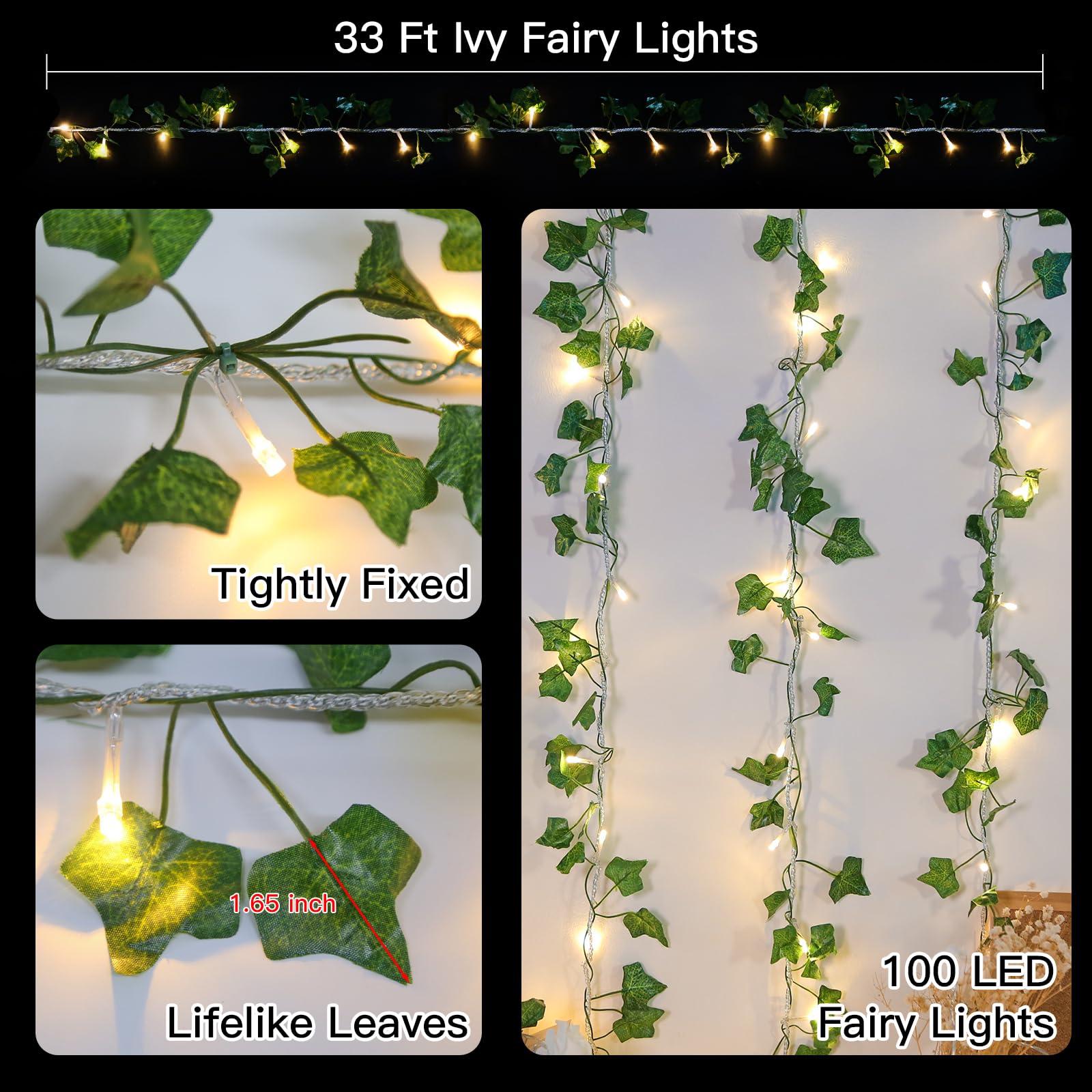 suddus indoor outdoor leaf lights brighten balconies and shelves