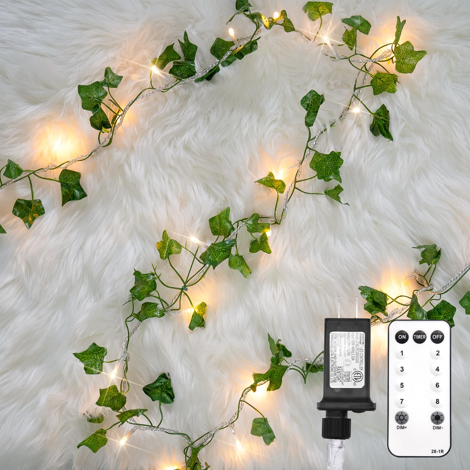suddus vine with fairy lights on wall creates cozy ambient glow