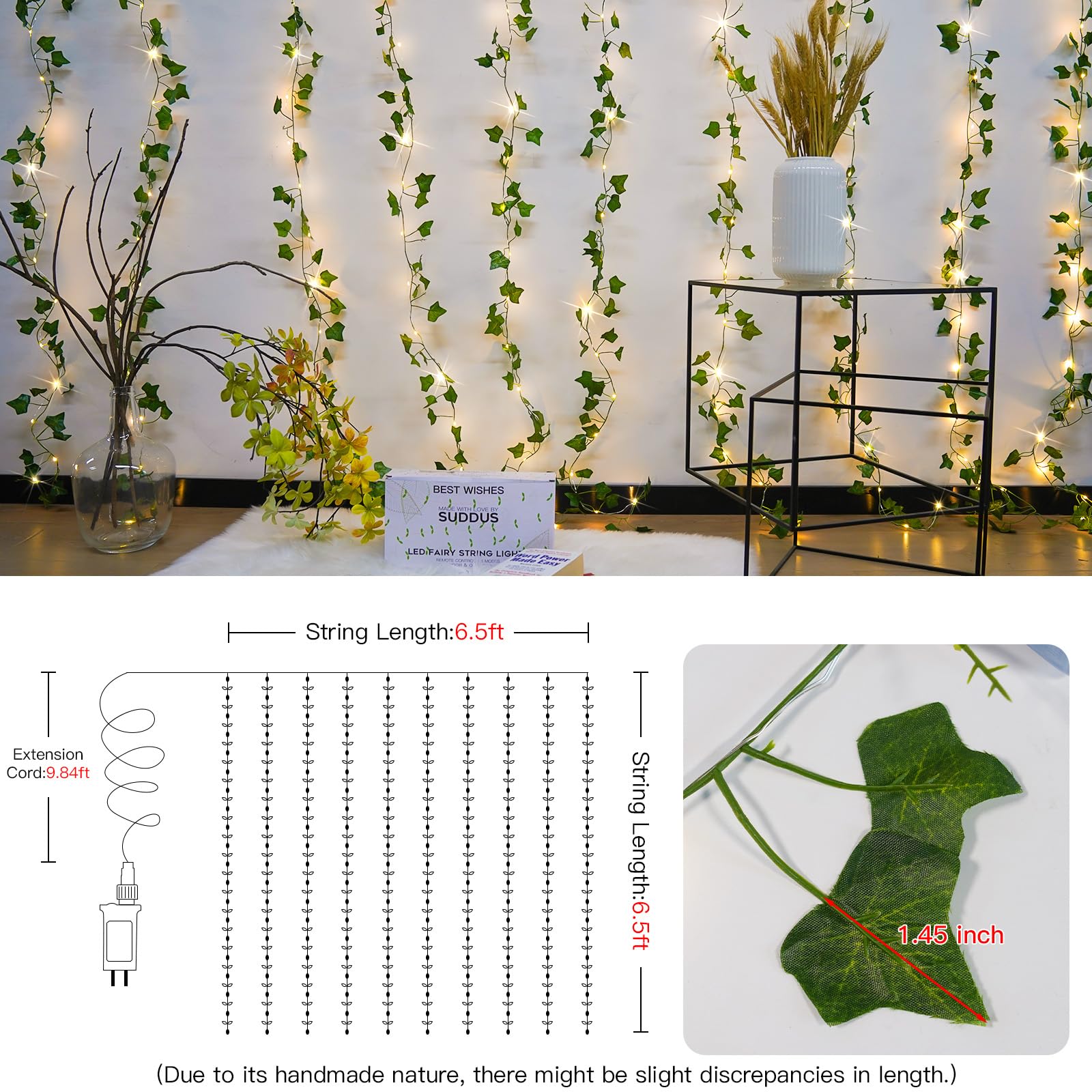 Suddus warm ambient lighting enhances walls, bedrooms, and event backdrops.
