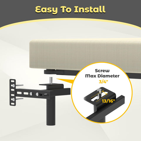 Suemoss headboard brackets king-attachment supports stable installation across sizes.
