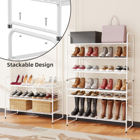 SUFAUY stackable units demonstrate vertical expansion for closet storage