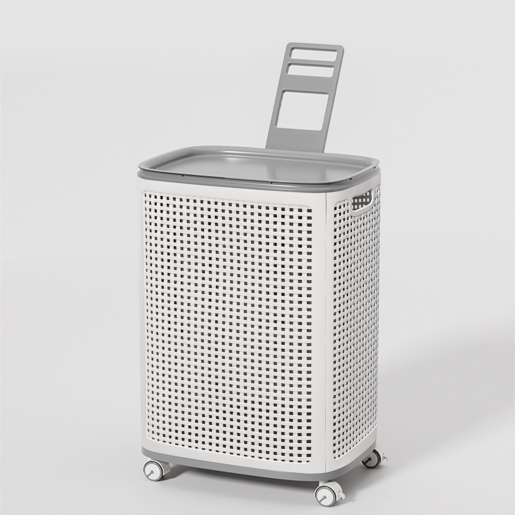 Sufdari 90L laundry basket with wheels enables easy transport around the home.