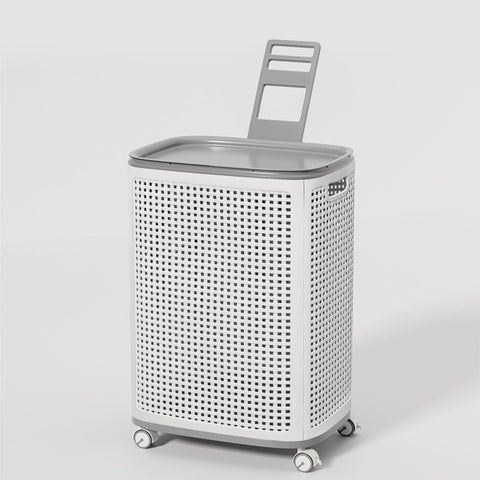 Sufdari 90L laundry basket with wheels enables easy transport around the home.