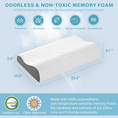 SUFOR cooling pillows queen set 2 in-bed use suggests versatile comfort for various sleeping positions