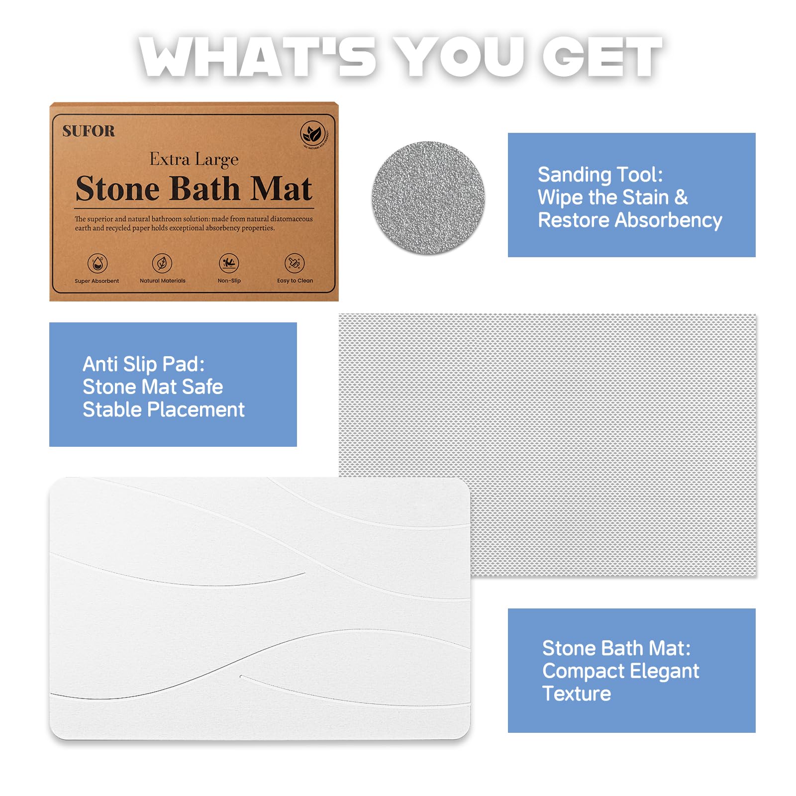 SUFOR easy-to-clean mat requires little maintenance.