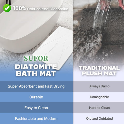 SUFOR non-slip surface helps prevent slips on bathroom tiles.