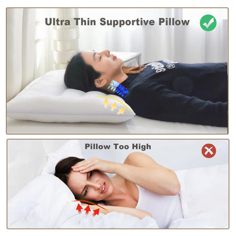 Low-height Suhedy pillow at 2.5 inches promotes balanced support and reduced facial pressure