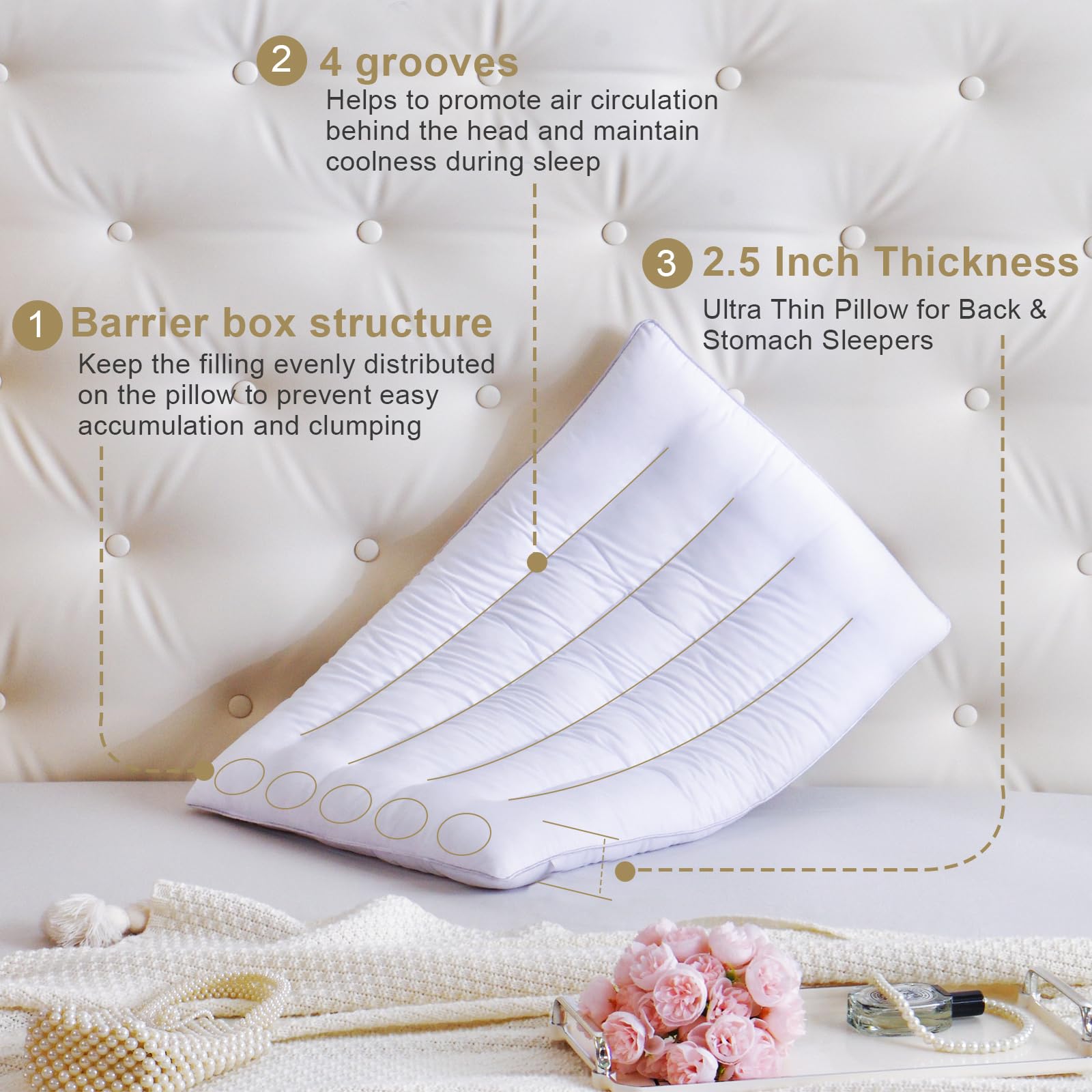 Skin-friendly outer cover of the Suhedy pillow offers a soft nightly touch