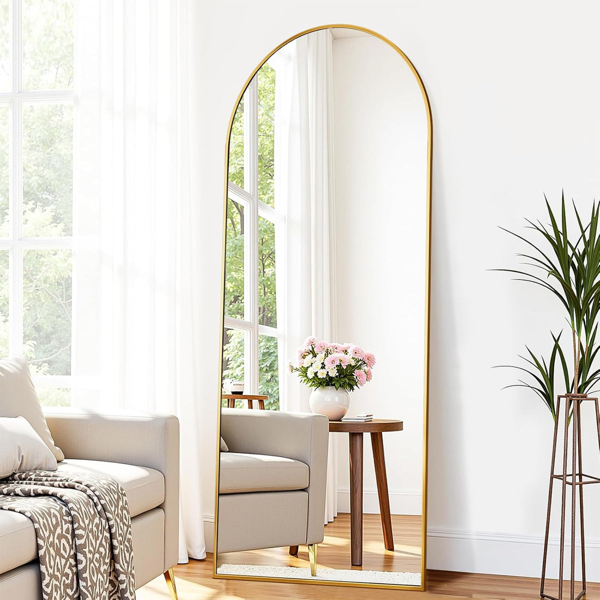 Suidia 56x15 arched full-length mirror for complete body view