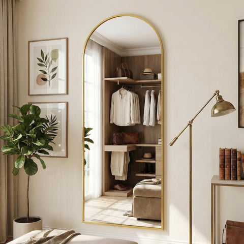 Suidia freestanding mirror stand enables flexible placement