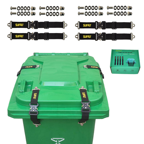 suifaly bear-proof locks front view, deters wildlife while keeping lid sealed.