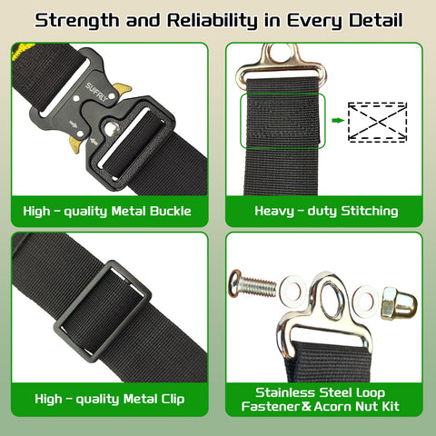suifaly bite-resistant hardware close-up, built to withstand chewing and clawing.
